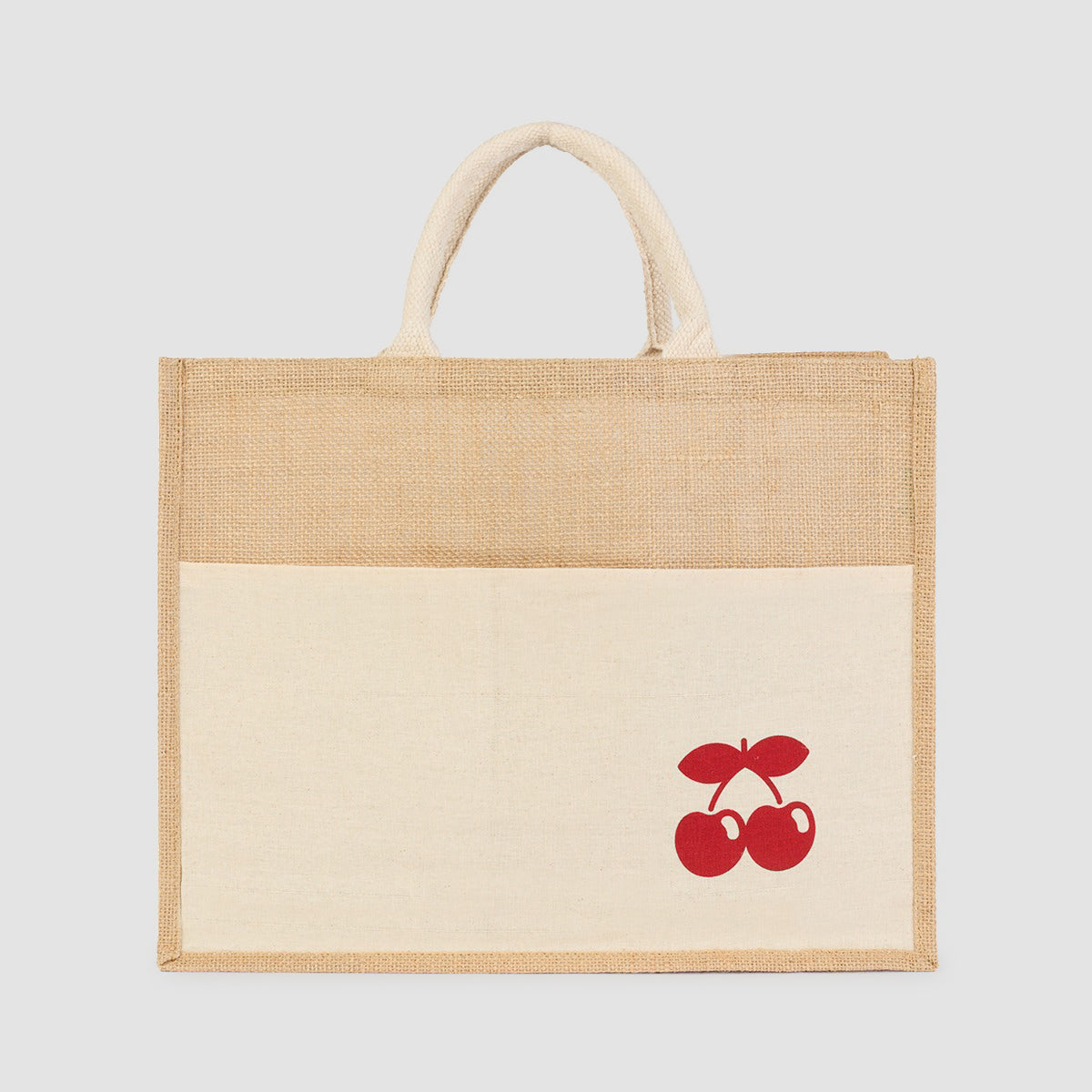 Cherry Jute Beach Bag