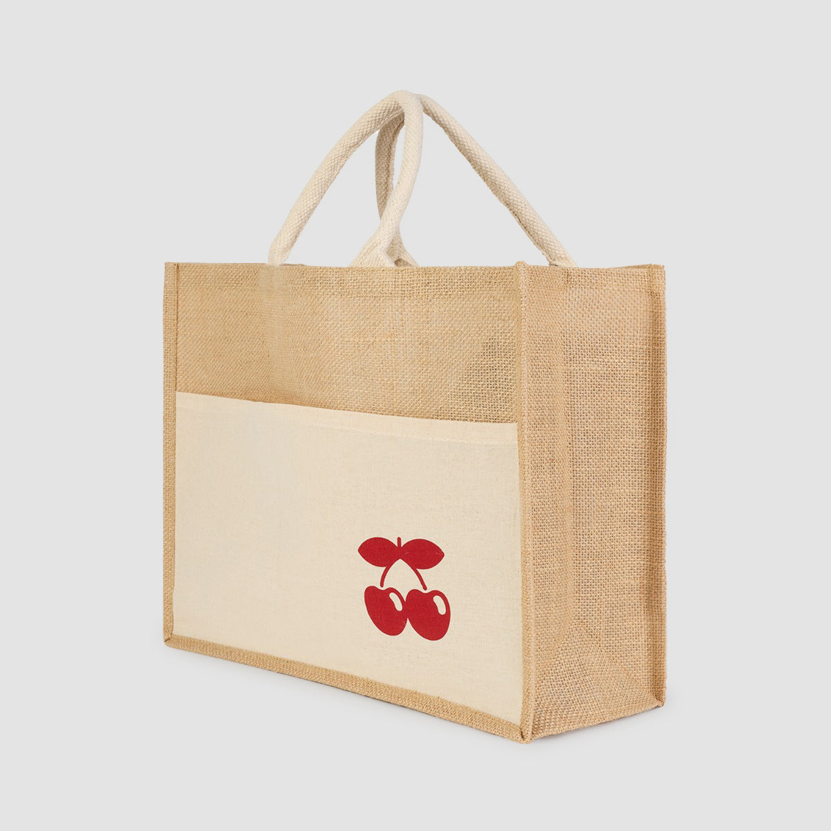 Cherry Jute Beach Bag