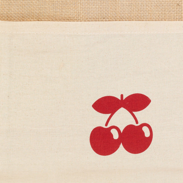 Cherry Jute Beach Bag - second image